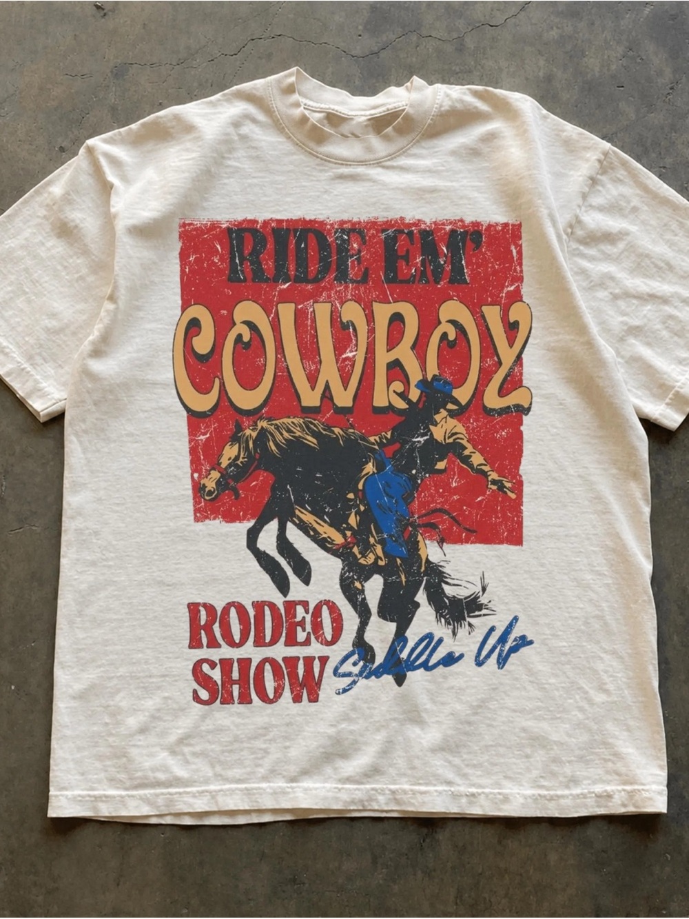 Ride Em Cowboy Rodeo Show shirt, Western Graphic Tee - Unisex Off White